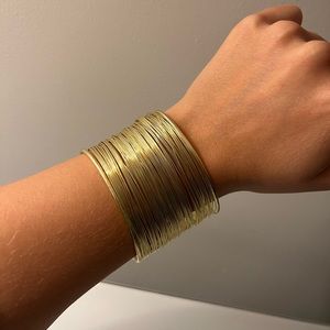 Gold Wire Cuff Bracelet